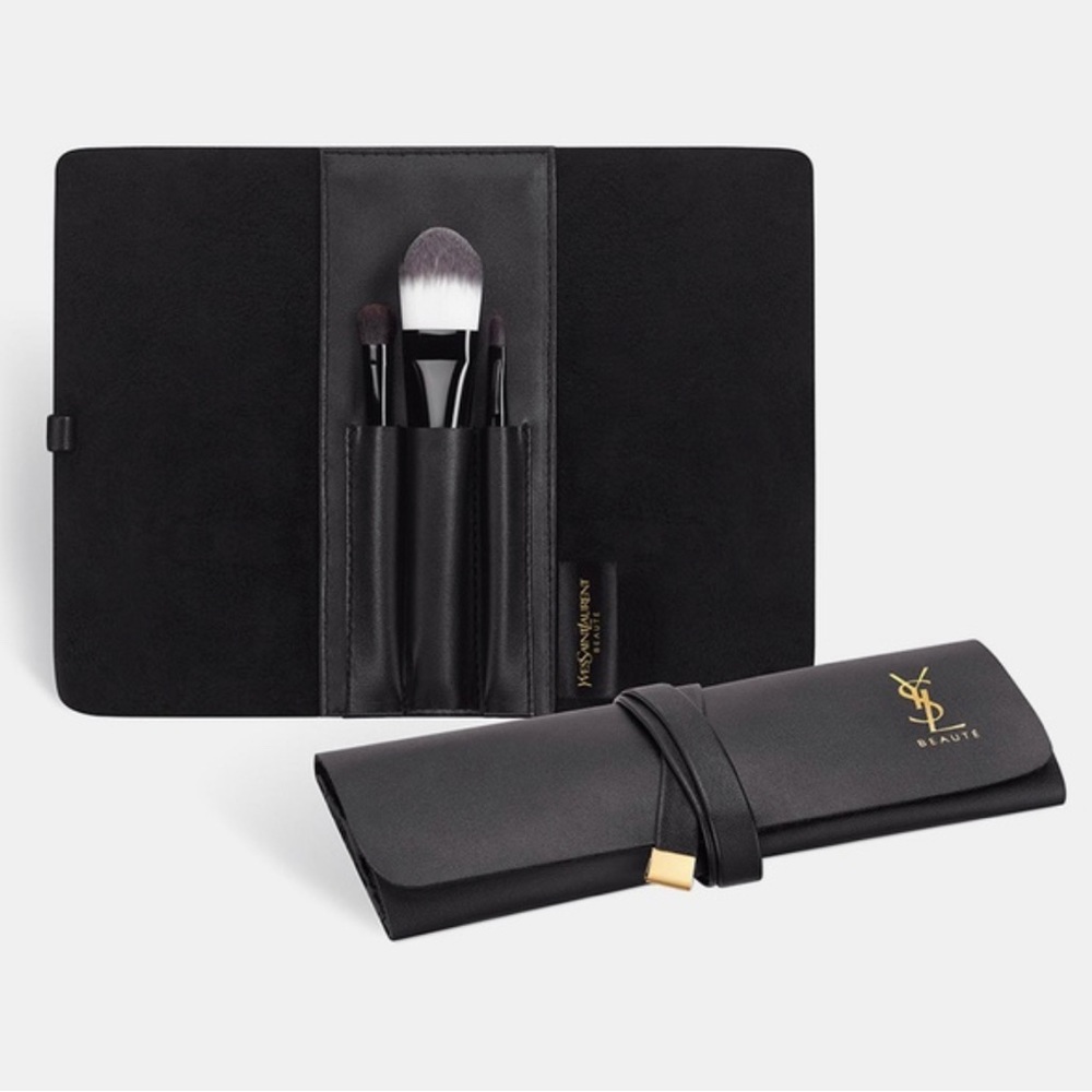 Yves Saint Laurent YSL Travel Size 3-Piece Brush Set with Carrying Case